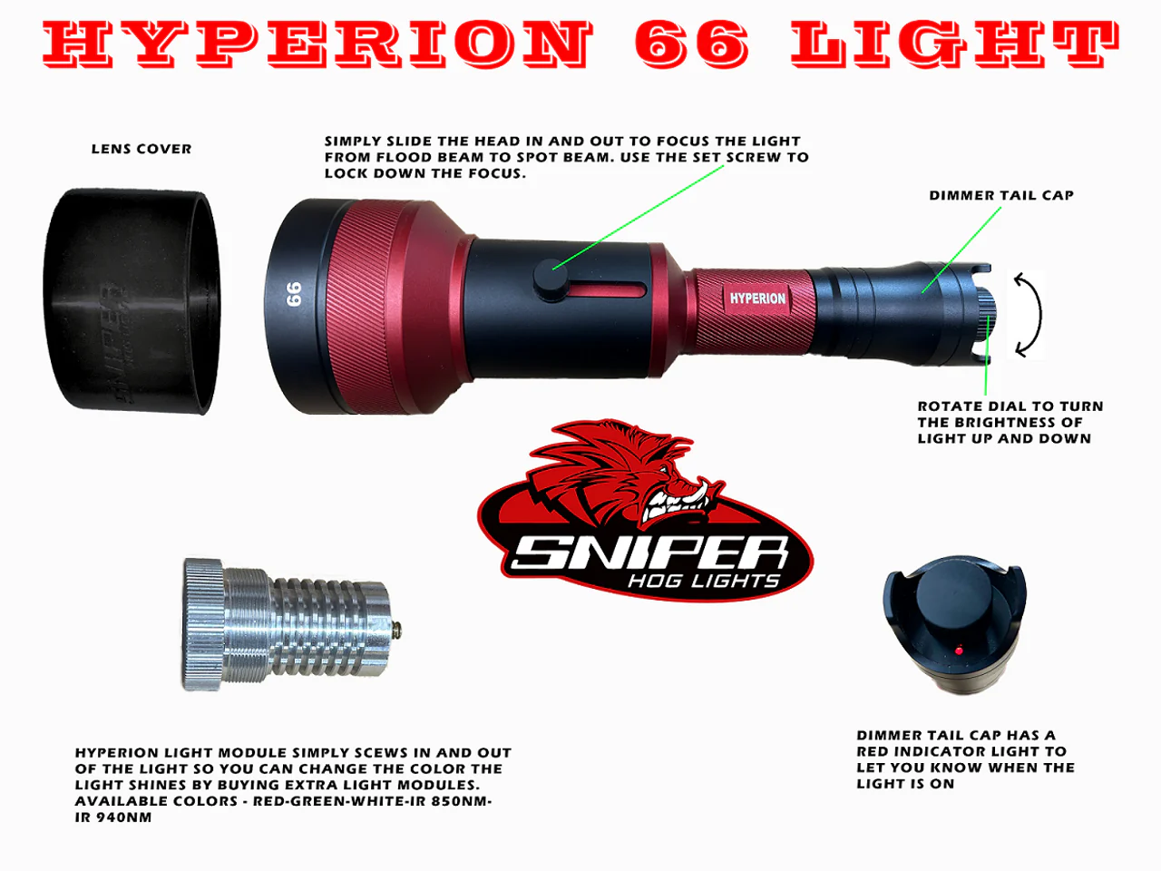 Sniper Hog Light Hyperion 66 IR Illuminator Kit (Replaces Coyote Cannon) - Image 3